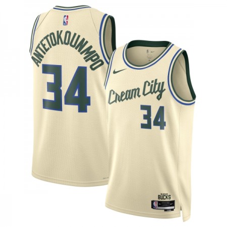 NBA Milwaukee Bucks Trikot Giannis Antetokounmpo Nike 2025-26 City Edition Weiß Swingman - Herren